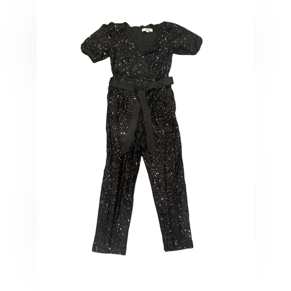 LOFT Black Sequin Jumpsuit - Picture 4 of 7
